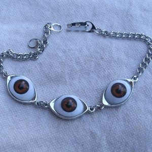 Triple Eyeball Link & Chain Bracelet